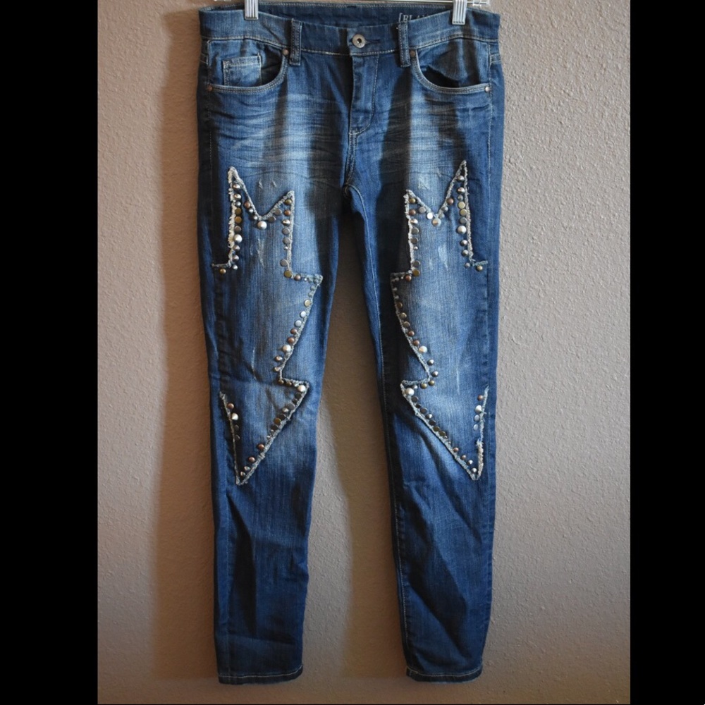 BlankNYC Lightning Bolt Studded Jeans 27